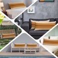 thumbnail image 5 of Burnt Orange Ombre Stripe Body Pillow Cover, Pillowcase Protectors with Zipper, Breathable Decorative Throw Pillow Case Cover, Farmhouse Striped Gradient Pillow Shams for Couch Sofa 20x60Inch, 5 of 8