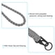 thumbnail image 4 of Uxcell Cinta de cuello Paracord con llavero trenzado fuerte, con clip y anillo para llaves gris, 4 of 5