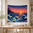 thumbnail image 5 of Transportation Vehicles Seascape with Sunset Main Dynamic, Playful Watercolor for Transportation Fans, Wall Decor, Graduation Gift, Tapestry Wall Hanging for Dorm and Living Room, 5 of 7