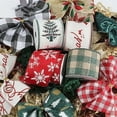 thumbnail image 4 of Red Black Blue Green Check Ribbon: Gift Wrapping Floral Arrangement Wreath Bow Making Fabric Craft Wired Edge Ribbon(6.3cm*10 Yards/1 roll), 4 of 5
