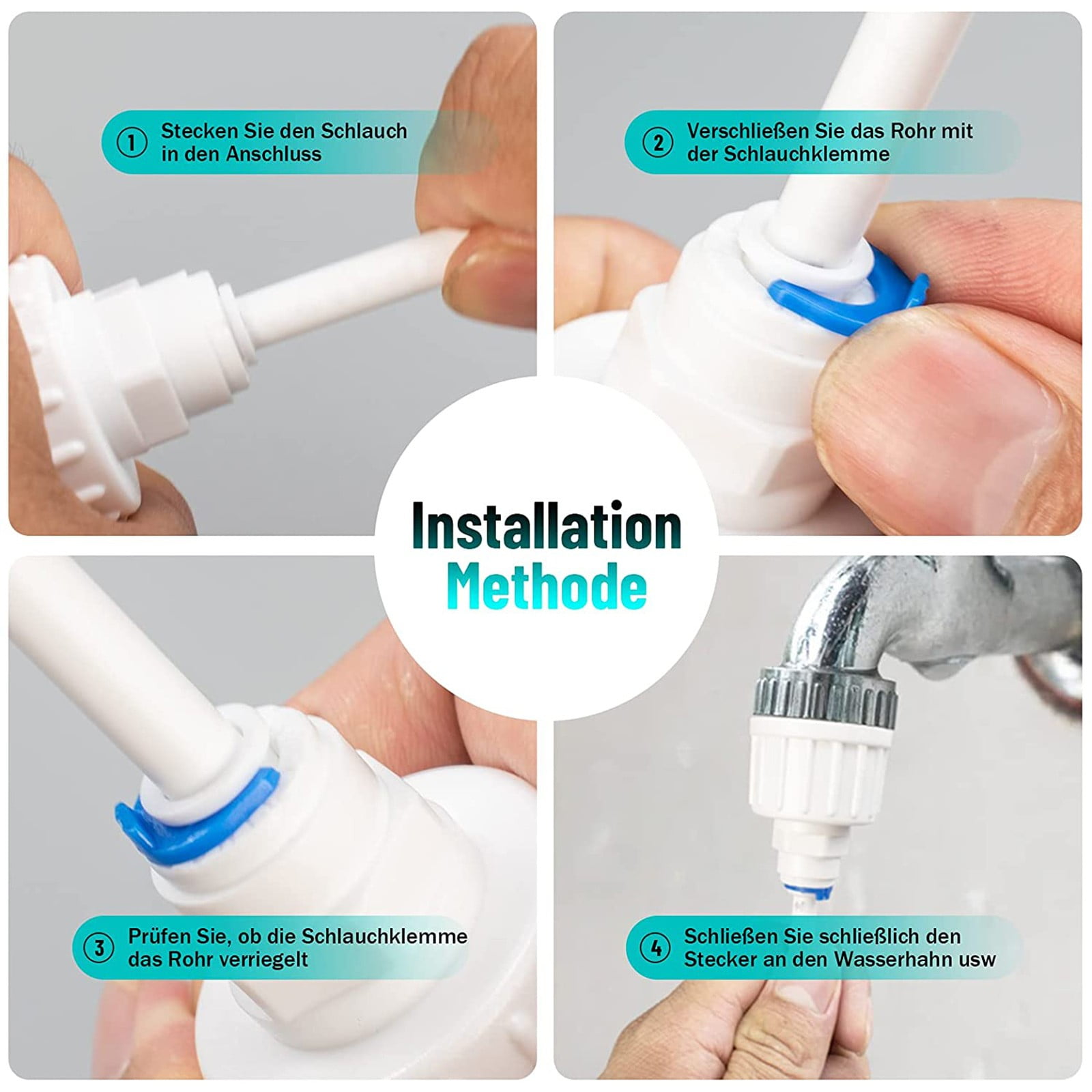 LYINGF Ice Maker Water Line Kit with 15-Meter Water Inlet Pipe and Universal Quick Connect Fittings, Compatible with Side-by-Side Refrigerators and Reverse Osmosis RO System Water Filters