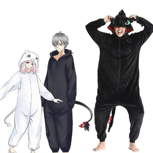 New How To Train Toothless Dragon Onesies Flannel Pajamas Adult Kids Halloween Party Cosplay Costume Jumpsuit E46762ac zhangyuxiang LED