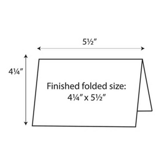 Blank Note Cards, 5.5"x 4.25" (folded), 2-UP on 8.5"x 11" Wh Vellum - 250 Sheets