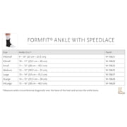 Ossur Formfit Black Ankle Support Medium 12-13 Ankle Circumf. Figure-8 Strap / Lace-Up Closure for the Foot W-10625