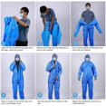 thumbnail image 3 of Chdz Overol de protección desechable Traje de materiales peligrosos, Overoles de pintores de servicio pesado Trajes de materiales peligrosos Blue-SMS material L Kuyhfg Bienvenido a Kuyhfg, 3 of 4