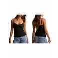 thumbnail image 3 of Women Lace Camisole Tank Tops Y2k Spaghetti Strap Camis Going Out Top Black XL, 3 of 7