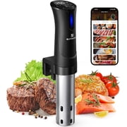 Blitzhome 1100W WIFI Sous Vide Cooker,Ultra-quiet Fast-Heating Immersion Circulator Temperature and Digital Display,W/ APP Recipe