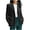 #1_Black, variant on Women's Vintage Corduroy Blazer Business Casual 3/4 Sleeve Open Front Lapel Collar Single Button Jacket