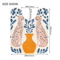 thumbnail image 5 of Yayeee Bath Rug for Bathroom Floor Non Slip Rectangle Fluffy Soft Absorbent Mat, 16"x24", Leopards Leaves, 5 of 7