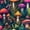 Color 1, variant on Peel and Stick Wallpaper Colorful Mushroom Forest Botanical Foliage Dark Gothic Wall Mural 23.6in x 9.8ft Self Adhesive Removable Wall Paper Renter Friendly Wallpaper for Nursery Bedroom Cabinets