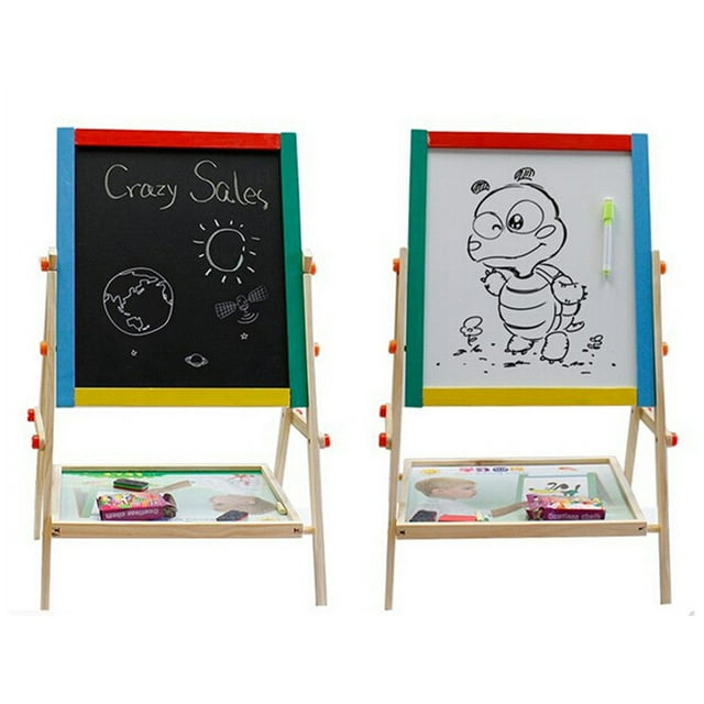 2 In 1 blackboard and whiteboard Children's Paint & Drawing Artist Easel