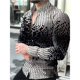 thumbnail image 1 of Camisas casuales de lujo para fiestas y reuniones de hombres Camisas sociales con solapa y botones Camisas casuales con estampado a cuadros de manga larga en color morado, 1 of 6