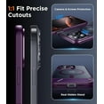 thumbnail image 4 of Magnetic Compatible with iPhone 16 Pro Case, [Built-in Invisible Kickstand][Compatible with MagSafe] [Military Grade Shockproof] Slim Translucent Matte Phone Case for iPhone 16 Pro 6.3" Purple, 4 of 7
