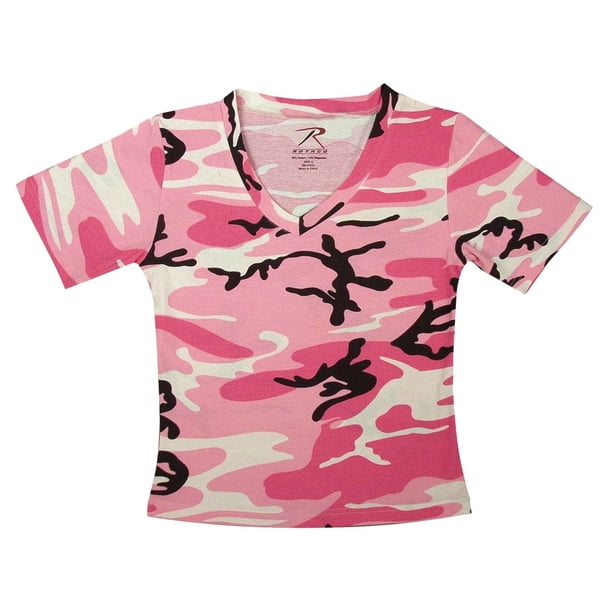 Rothco Womens Pink Camo Short Sleeve VNeck TShirt
