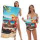 thumbnail image 1 of 2-in-1 Beach Towel Oversized Towel Fine Fibre Towel Transforms Into A Storage Backpack, 1 of 9
