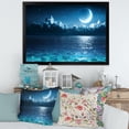 thumbnail image 3 of Designart 'Romantic Moon and Clouds Over Deep Blue Sea I' Nautical & Coastal Framed Art Print, 3 of 4