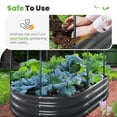 thumbnail image 2 of KING BIRD 4x3x1 ft Raised Garden Bed with Cover Galvanized Steel Metal Planter Garden Box Outdoor for Gardening, Vegetables, Flowers, White, 2 of 10