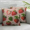 thumbnail image 3 of GOSMITH Watercolor Strawberry Throw Pillow Covers, Farmhouse Decorative Fruit Cushion Case Pillowcase for Couch Sofa, 3 of 5