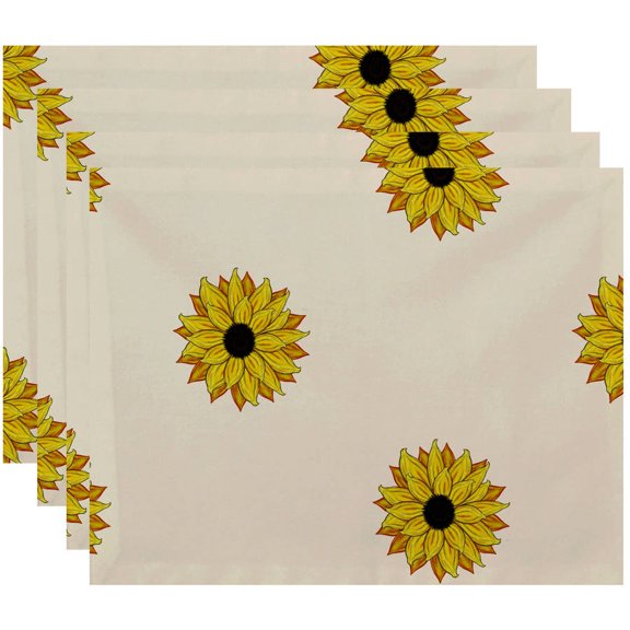 Simply Daisy 18" x 14" Sunflower Frenzy Floral Print Placemat