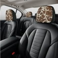 thumbnail image 6 of Renewold Bohemian Flower Butterfly Car Seat Cover Full Set 11 Pieces with Boho Car Seat Cushion Cover Steering Wheel Cover Shift Knob Handbrake Cover Car Coaster Headrest Protector Universal Fit, 6 of 7