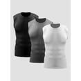 thumbnail image 4 of Camiseta sin mangas de compresión para hombre paquete de 3 chaleco ajustado de secado rápido que absorbe la humedad, 4 of 7