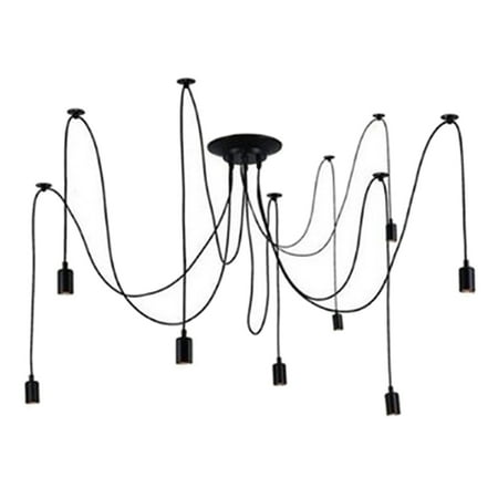 

Wrought Iron Creative Chandelier Spider Shape Hanging Lamp Children Bedroom Bedside Living Room Attic Study Chandelier -
