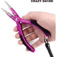 thumbnail image 2 of czcpp-Crazy Shark Professional Fishing Pliers Tungsten Carbide Cutters Split Ring Pliers Hook Remover Fish Holder Red, 2 of 4