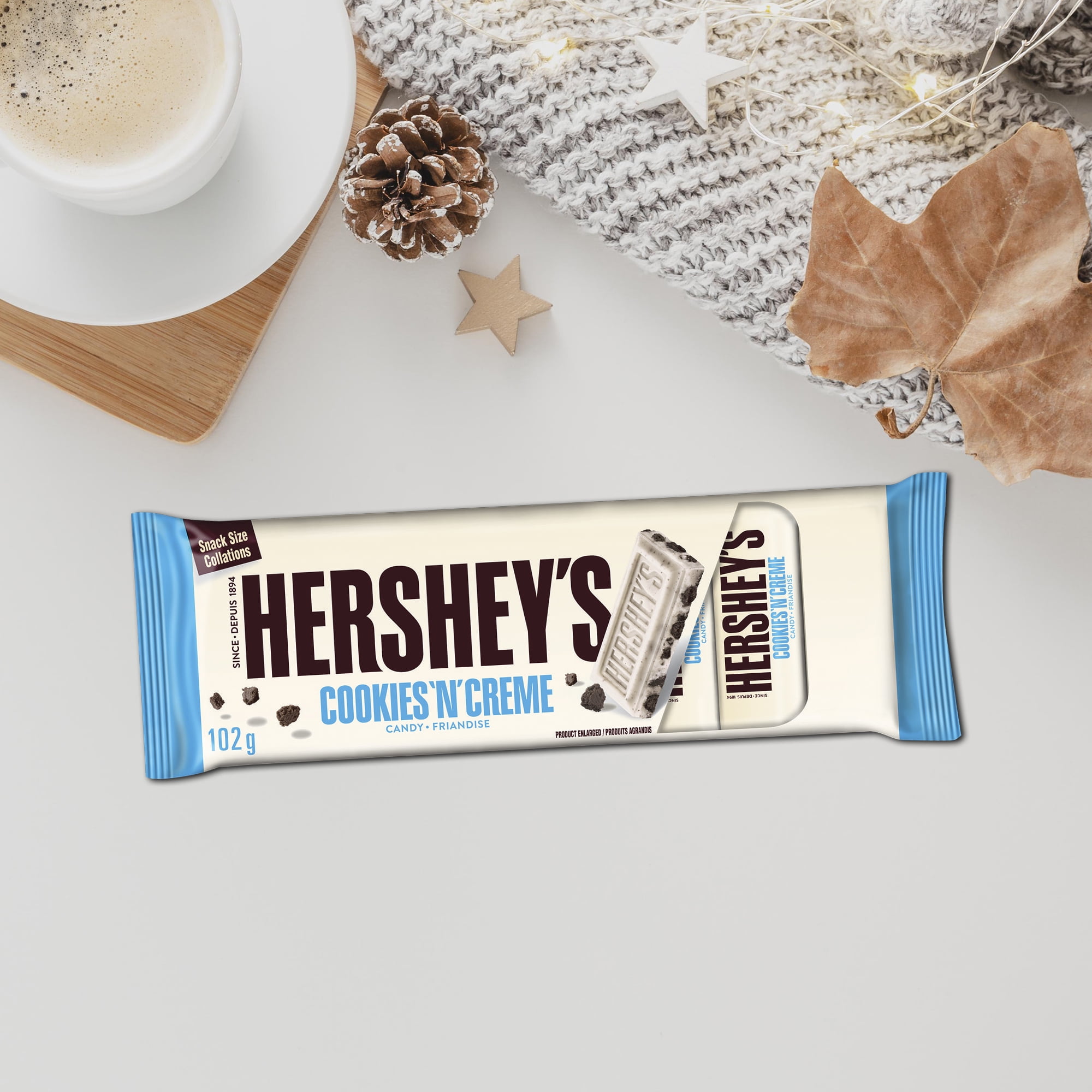 Les barres de friandise format collation COOKIES 'N' CRÈME de HERSHEY'S