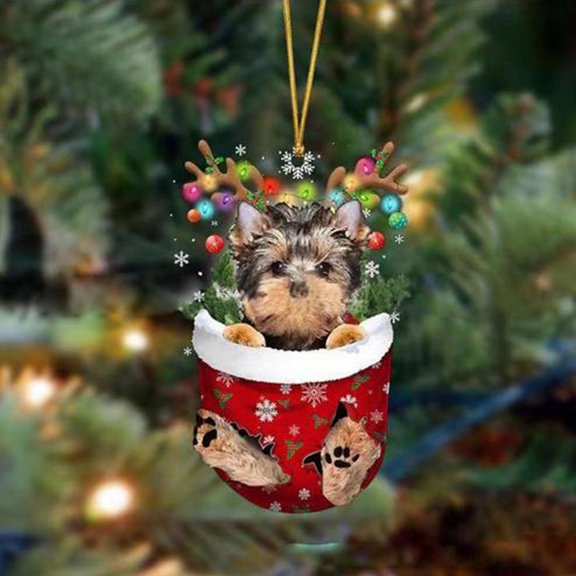 Dog Christmas Ornaments, Puppy Tree Decorations, Dog Poop Shaped Hanging Pendant for Christmas Trees, Walls, Doors, Colorful Plastic Durable Holiday Decor