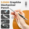 thumbnail image 2 of Nicpro 35PCS Art Mechanical Pencil Set, 3 PCS Metal Drafting Pencil 0.5 mm & 0.7 mm & 0.9 mm & 3 PCS 2mm Lead Holder (6B 4B 2B HB 2H 4H Colors) For Sketching Drawing With 20 Tube Lead Refills Case, 2 of 7