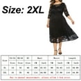 thumbnail image 2 of Apuakthei Women's Vintage Floral Lace Sleeve Bridesmaid Party Dress,black,XXL, 2 of 5