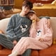 thumbnail image 4 of Conjuntos de pijamas para parejas para hombres y mujeres, ropa de dormir gruesa de invierno, ropa de dormir de dinosaurio de dibujos animados, amantes coreanos, ropa de casa suave y cálida, 4 of 4