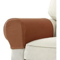 thumbnail image 1 of Set of 2 Jacquard Stretch Sofa Armchair Armrest Covers Anti-Slip Furniture Protector Armrest Slipcovers for Sofa Recliner with Free Fixing Tools Twist Pins, 1 of 6