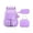 Purple, variant on Color Block Backpack for School Kids Cute Backpacks for Girls Elementary Lighweight Bookbag with Lunch Box Pencil Case 3 in 1