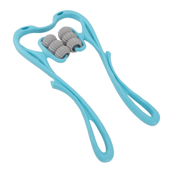 Masajeador De Columna Cervical, Estimulación De Puntos De Acupuntura Operación Manual Masajeador De Cuello Con 6 Rodillos Control Conveniente Sensación Cómoda Para Calmar Y