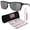 Matte Black Frame | Prizm Black Polarized Lens, variant on OO9448 Sylas Rectangle Shaped Polarized Sunglasses for Men - Includes Official Eyewear Kit - Black Ink Frame with Black Iridium Lens