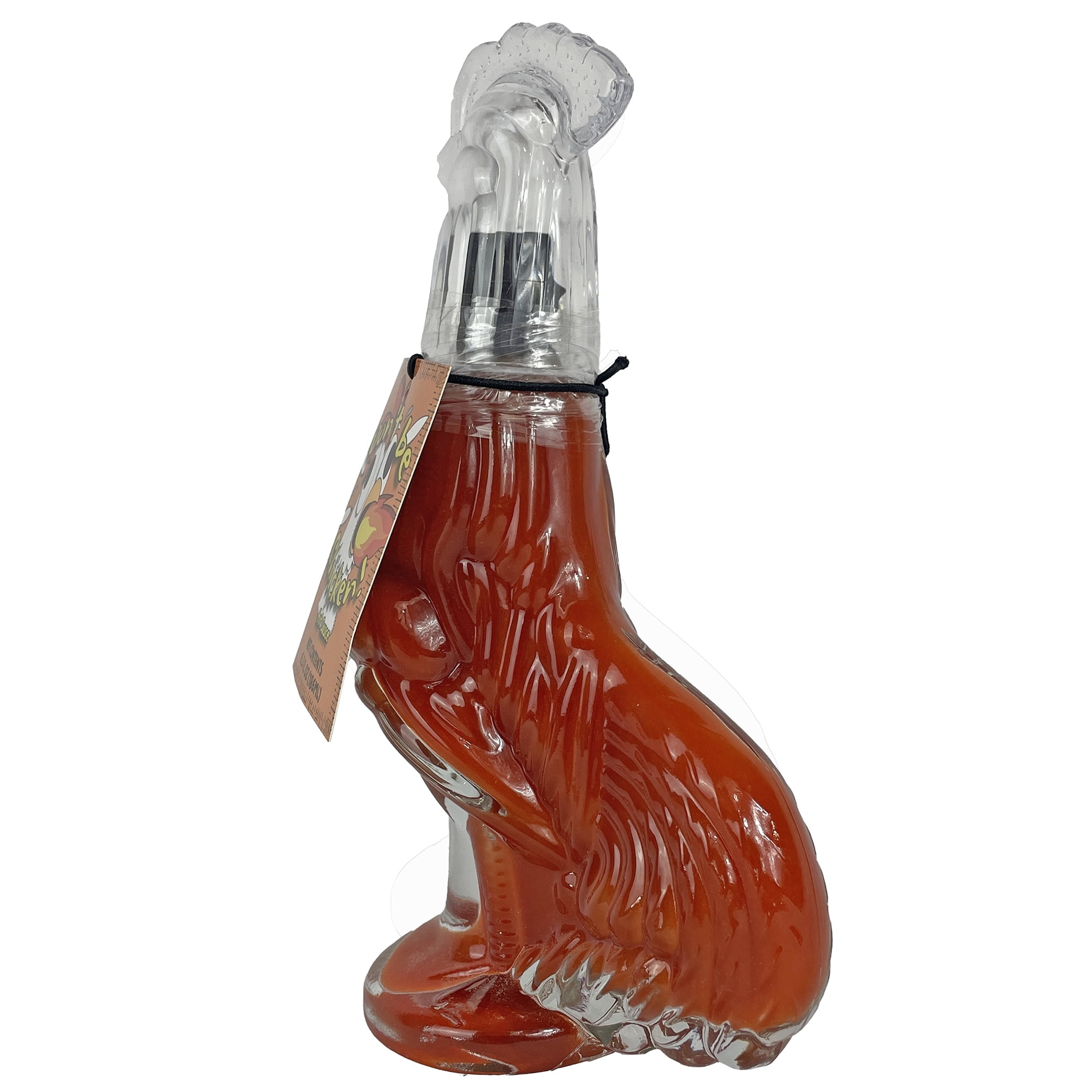 Don't Be Chicken Molded Glass Bottle contains 6.3oz of Red Habanero Hot Sauce Gift from MSRF, Inc.