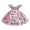 Pink, variant on Bagilaanoe Girls Formal Dress Flower Print Flying Sleeve A-line Princess Dresses 3-10T Kids Dress for Wedding Birthday Party Gown