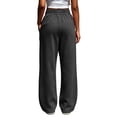 thumbnail image 7 of Ghalytn Sweatpants Women's Elastic Drawstring Waist, Seam-Decor Wide Leg Soft Fleece Loose Pants with Pockets, 7 of 7