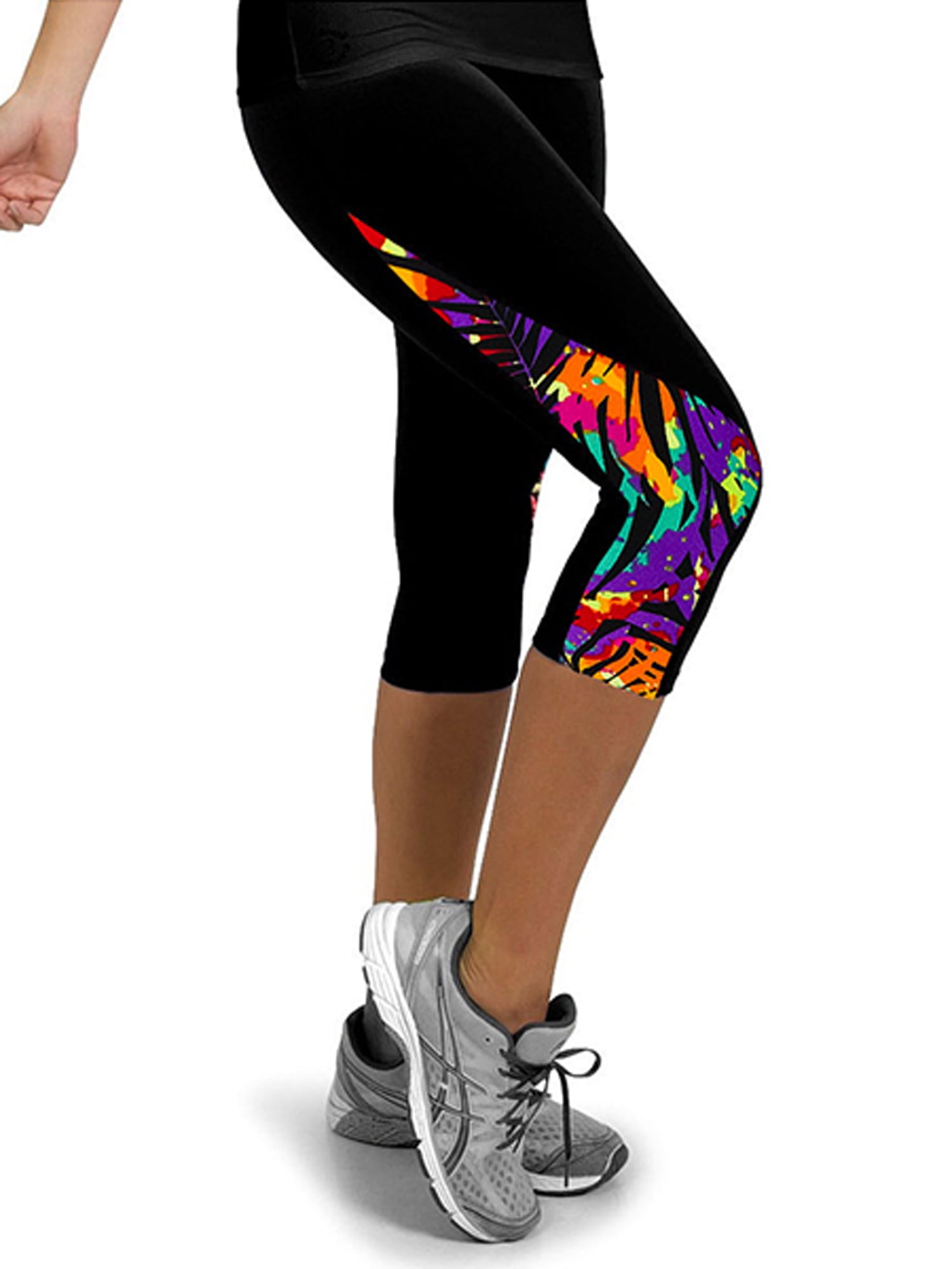 Lallc - Women's Sports Yoga Capri Leggings Gym Crop Pants Jogging Stretchy Trousers - Walmart