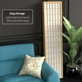 thumbnail image 6 of 6 ft. Tall Window Pane Shoji Screen - Natural - 5 Panels, 6 of 7