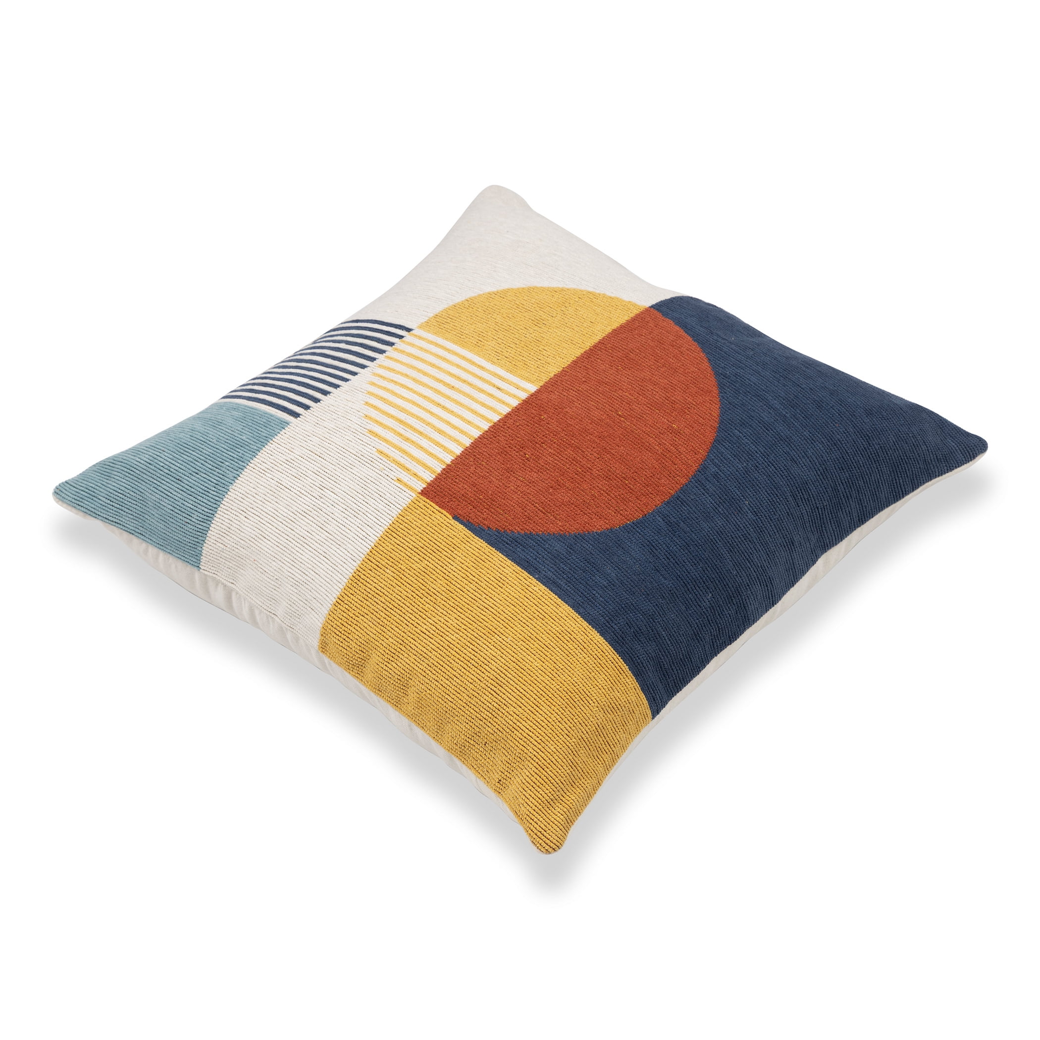 Mainstays Geo Multi Color Decorative Throw Pillow 18x18, Multi, Single
