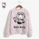 thumbnail image 2 of Sudadera con capucha de gran tamaño para mujer de HELLO KITTY con diseño de fresa kawaii, informal, versátil, linda, de manga larga para niñas, novedad de 2024, 2 of 5