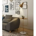 thumbnail image 6 of Contemporary Modern Creative Floor Lamp with a Table,Suitable for Living Room,Den,Office,Bedroom - E26 Base - Brushed Brass Finish, 6 of 7