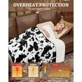thumbnail image 6 of GARVEE Heated Electric Blanket,50"x60" Cow Print Fast Heating Throw Blankets with LCD Controller,6 Heat Settings&4H Timer Auto Shut Off,Black White, 6 of 7