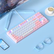 MageGee 75% Mechanical Gaming Keyboard, Blue Switch, LED Blue Backlit, 87 Keys Compact TKL Wired Keyboards