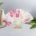 thumbnail image 4 of Unique Bargains Elegant Floral Design Folding Hand Fan Pink, 4 of 5