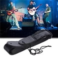 thumbnail image 3 of Correa De Guitarra Trenza De Cuero Ajustable Universal Negro Guitarra Cinturón De Hombro Banda De Transporte Baldric Para Guitarra Eléctrica Acústica Ukulele Bass Methold EL011941-00, 3 of 6