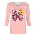 thumbnail image 4 of Xixinqiwan Easter Clothing for Women,Womens Plus Size Bunny Graphic Tees Happy Easter Bunny Hare Tops Funny Spring Shirts, 4 of 5