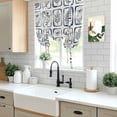 thumbnail image 5 of Vintage Floral Balloon Curtains 63 Inch Length for Living Room/Bedroom, Country Tie-dye Flowers Plants Blue Beige Rod Pocket Privacy Door Curtains Decorative Tie Up Shade for Window 52"x63", 5 of 8